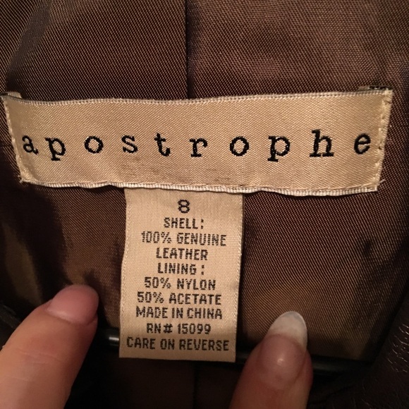 Leather jacket apostrophe - Picture 4 of 5